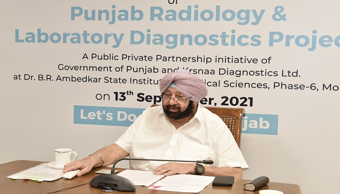 ਮੁੱਖ ਮੰਤਰੀ ਕੈਪਟਨ ਅਮਰਿੰਦਰ ਸਿੰਘ ਵੱਲੋਂ ਬਾਬੇ ਦੇ ਵਿਆਹ ਪੁਰਬ ਦੇ ਪਾਵਨ ਮੌਕੇ ਤੇ ਬਟਾਲਾ ਅਤੇ ਮੁਹਾਲੀ ਤੋਂ ਰਾਜ-ਵਿਆਪੀ ਰੇਡੀਓਲੌਜੀ ਅਤੇ ਡਾਇਗਨੌਸਿਟਕ ਪ੍ਰਾਜੈਕਟਾਂ ਦੀ ਡਿਜੀਟਲ ਸ਼ੁਰੂਆਤ 1 IMG 20210913 112953