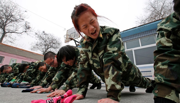 china military training students e1547803299596