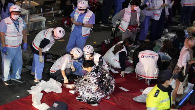 Photo of Seoul Halloween stampede : ਸਿਓਲ ਹੇਲੋਵੀਨ ਭਗਦੜ ‘ਚ ਘੱਟੋ-ਘੱਟ 151 ਲੋਕਾਂ ਦੀ ਜਾਨ ਗਈ