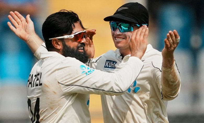 new zealand beat india in mumbai test ind vs nz