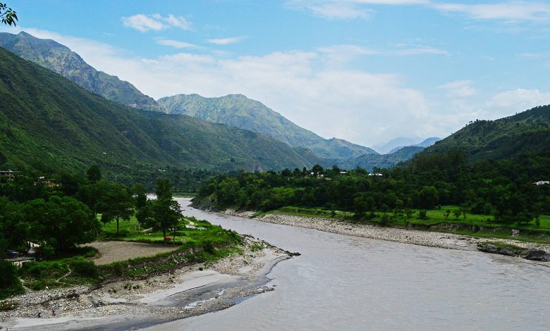 A view of Sutlej river Himachal Pradesh India 2014