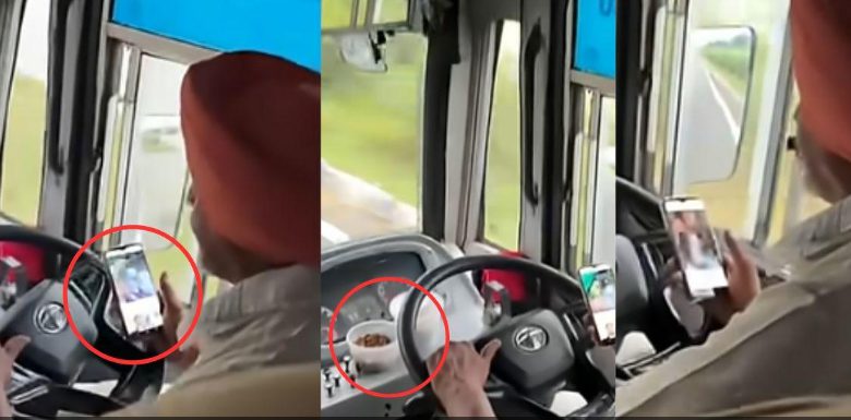 ਮੋਬਾਈਲ ਵੇਖ ਰਹੇ PRTC ਡਰਾਈਵਰ ਖਿਲਾਫ਼ ਐਕਸ਼ਨ 1 bus