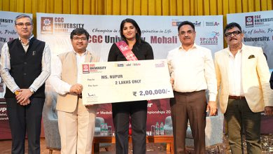 Photo of CGC University Mohali ਨੇ ਅਧਿਕਾਰਕ ਤੌਰ ‘ਤੇ ਬਾਕਸਿੰਗ ਚੈਂਪਿਅਨ ਨੁਪੁਰ ਨੂੰ ਆਪਣੇ ਬ੍ਰਾਂਡ ਅੰਬੈਸਡਰ ਵਜੋਂ ਕੀਤਾ ਲਾਂਚ