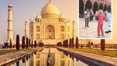 Photo of ਤਾਜ ਮਹਿਲ ‘ਤੇ ਨੱਚ ਕੇ ਵਿਦੇਸ਼ੀ ਔਰਤ ਨੇ ਤੋੜੇ ਨਿਯਮ