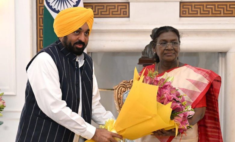 punjab cm Bhagwant mann invites President Murmu 350th shaheedi purab guru tegh bahadur ji