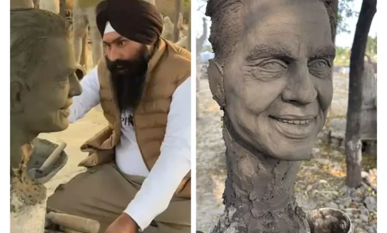 ਮੋਗਾ ਵਿੱਚ ਤਿਆਰ ਹੋ ਰਿਹਾ ਧਰਮਿੰਦਰ ਦਾ ਪੁਤਲਾ 1 1078777 img20251126233908