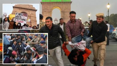 Photo of ਦਿੱਲੀ: ਪ੍ਰਦੂਸ਼ਣ ਵਿਰੁੱਧ ਇੰਡੀਆ ਗੇਟ ‘ਤੇ ਪ੍ਰਦਰਸ਼ਨ, ਪੁਲਿਸ ਅਧਿਕਾਰੀਆਂ ‘ਤੇ ਪੈਪਰ ਸਪਰੇਅ ਨਾਲ ਹਮਲਾ