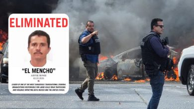 Photo of ਮੈਕਸੀਕੋ ‘ਚ ਨਾਮੀ ਡਰੱਗ ਤਸਕਰ ਦੀ ਮੌਤ ਤੋਂ ਬਾਅਦ 20 ਰਾਜਾਂ ਵਿੱਚ ਹਿੰਸਾ, 25 ਫ਼ੌਜੀਆਂ ਸਣੇ 32 ਲੋਕਾਂ ਦੀ ਮੌਤ