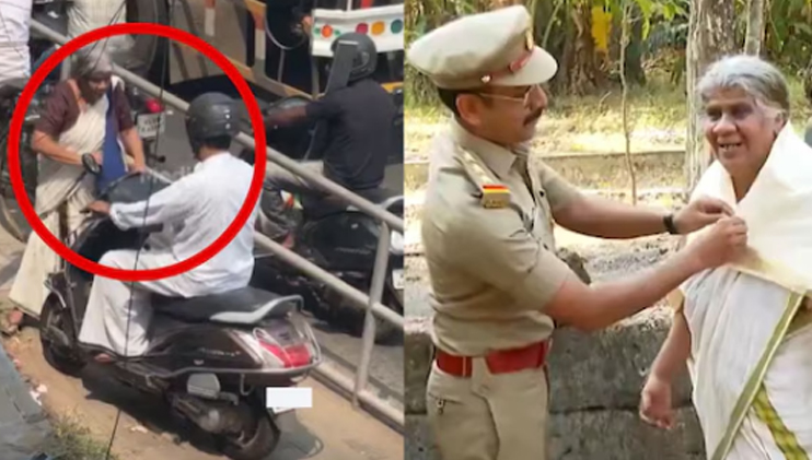 ਕੇਰਲ ਦੀ 73 ਸਾਲਾ ਪ੍ਰਭਾਵਤੀ ਅੰਮਾ ਨੇ ਫੁੱਟਪਾਥ ਨਿਯਮ ਤੋੜਨ ਵਾਲੇ ਨੂੰ ਸਬਕ ਸਿਖਾਇਆ 1 d53 14