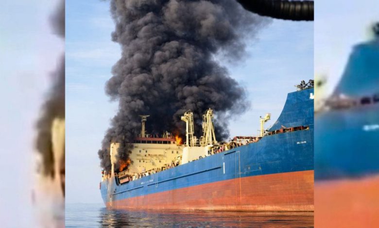 ਈਰਾਨ-ਇਜ਼ਰਾਈਲ ਜੰਗ ਵਿੱਚ ਇੱਕ ਭਾਰਤੀ ਦੀ ਮੌਤ, ਓਮਾਨ ਦੀ ਖਾੜੀ ਵਿੱਚ ਤੇਲ ਟੈਂਕਰ 'ਤੇ ਹਮਲਾ 1 oman ship indian dead