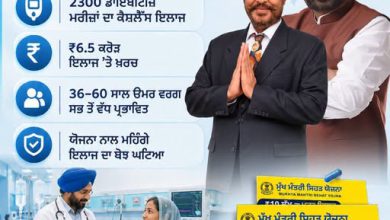 Photo of ਮੁੱਖ ਮੰਤਰੀ ਸਿਹਤ ਯੋਜਨਾ ਦੇ 50.3 ਲੱਖ ਤੋਂ ਵੱਧ ਈ-ਸਿਹਤ ਕਾਰਡ ਜਾਰੀ