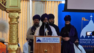 Photo of ਜਥੇਦਾਰ ਗੜਗੱਜ ਨੇ ਸਾਊਥਾਲ ਵਿਖੇ ਸਿੱਖ ਸੰਗਤ ਨੂੰ ਕੀਤਾ ਸੰਬੋਧਨ, ਇਕਜੁੱਟਤਾ ਅਤੇ ਮੀਰੀ-ਪੀਰੀ ਦੇ ਸਿਧਾਂਤ ’ਤੇ ਦਿੱਤਾ ਜ਼ੋਰ