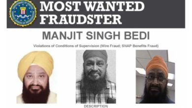 Photo of ਐੱਫ.ਬੀ.ਆਈ. ਵੱਲੋਂ ਮੋਸਟ ਵਾਂਟੇਡ ਐਲਾਨਿਆ ਭਗੌੜਾ ਮਨਜੀਤ ਬੇਦੀ ਜਲੰਧਰ ਤੋਂ ਗ੍ਰਿਫ਼ਤਾਰ
