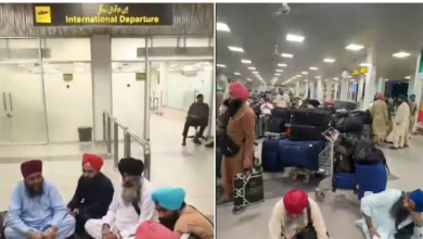 Photo of ਸ੍ਰੀ ਹੇਮਕੁੰਟ ਸਾਹਿਬ ਜਾ ਰਹੇ ਪਾਕਿਸਤਾਨੀ ਸਿੱਖ ਸ਼ਰਧਾਲੂ ਫ਼ੈਸਲਾਬਾਦ ਹਵਾਈ ਅੱਡੇ ’ਤੇ ਰੋਕੇ